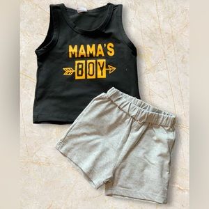 NWT. Mama’s Boy Short Set